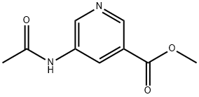 3-Pyridinecarboxylicacid,5-(acetylamino)-,methylester(9CI) Structure