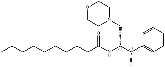 D,L-에리트로-1-페닐-2-데카노일라미노-3-모르폴리노-1-프로판올HCL 구조식 이미지