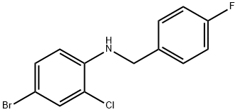 4-브로모-2-클로로-N-(4-플루오로벤질)아닐린 구조식 이미지