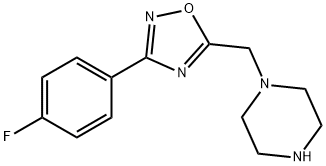1-{[3-(4-Fluorophenyl)-1,2,4-oxadiazol-5-yl]methyl}piperazine Structure