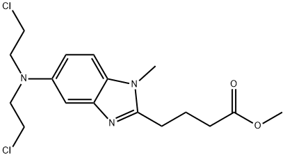5-[비스(2-클로로에틸)아미노]-1-메틸-1H-벤즈이미다졸-2-부탄산메틸에스테르 구조식 이미지