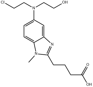 5-[(2-Chloroethyl)(2-hydroxyethyl)aMino]-1-Methyl-1H-benziMidazole-2-butanoic Acid 구조식 이미지