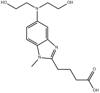 5-[Bis(2-hydroxyethyl)aMino]-1-Methyl-1H-benziMidazole-2-butanoic Acid Structure