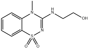 4-Methyl-3-(2-hydroxyethylamino)-4H-1,2,4-benzothiadiazin-1,1-dioxide Structure