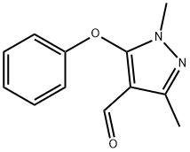 1,3-Dimethyl-5-phenoxy-1H-pyrazole-4-carboxaldehyde 구조식 이미지