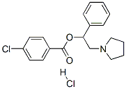 (1-페닐-2-피롤리딘-1-일-에틸)4-클로로벤조에이트염산염 구조식 이미지