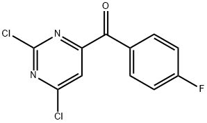 (2,6-DICHLOROPYRIMIDIN-4-YL)-(4-FLUOROPHENYL)METHANONE Structure