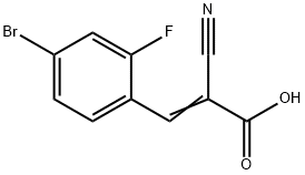 (2E)-3-(4-BroMo-2-fluorophenyl)-2-cyanoprop-2-enoic acid 구조식 이미지