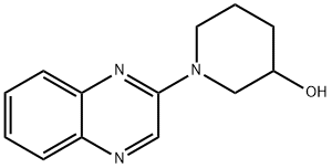 퀴녹살린-2-일-피페리딘-3-올 구조식 이미지