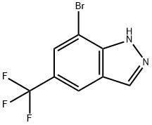 1H-Indazole,7-broMo-5-(trifluoroMethyl)- Structure