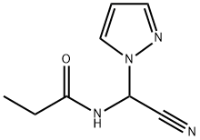 Propanamide,  N-(cyano-1H-pyrazol-1-ylmethyl)- Structure