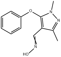 Pyrazole-1,3-dimethyl-5-phenoxy-4-carboxaldehyde oxime Structure
