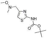 {4-[(Methoxy-methyl-amino)-methyl]-thiazol-2-yl}-carbamic acid tert-butyl ester 구조식 이미지