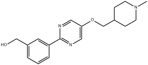 BenzeneMethanol, 3-[5-[(1-Methyl-4-piperidinyl)Methoxy]-2-pyriMidinyl]- 구조식 이미지