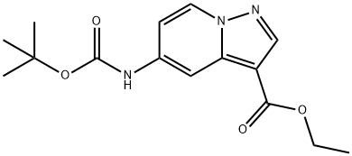 этил 5 - ((трет-бутоксикарбонил) аМино) пиразоло [1,5-а] пиридин-3-карбоксилат структурированное изображение