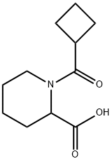 1-(Cyclobutylcarbonyl)-2-piperidinecarboxylic acid 구조식 이미지