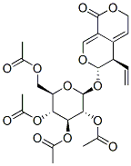 (5R-trans)-5,6-dihydro-6-[(2,3,4,6-tetra-O-acetyl-beta-D-glucopyranosyl)oxy]-5-vinyl-1H,3H-pyrano[3,4-c]pyran-1-one  구조식 이미지