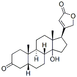 (5beta)-14-hydroxy-3-oxocard-20(22)-enolide Structure