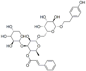 [(2S,3S,4R,5R,6R)-5-hydroxy-2-methyl-6-[[(2R,3R,4S,5R,6R)-3,4,5-trihyd roxy-6-[2-(4-hydroxyphenyl)ethoxy]oxan-2-yl]methoxy]-4-[(2S,3R,4S,5R)- 3,4,5-trihydroxyoxan-2-yl]oxy-oxan-3-yl] 3-phenylprop-2-enoate Structure