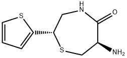 (2S,6R)-6-Amino-2-(2-thienyl)-1,4-thiazepan-5-one  구조식 이미지