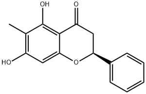 (S)-2,3-dihydro-5,7-dihydroxy-6-methyl-2-phenyl-4-benzopyrone 구조식 이미지