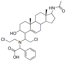 17-acetamido-5-androsten-3-ol-4-bis(2-chloroethyl)aminophenylacetate Structure