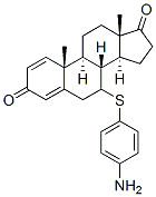 7-((4'-aminophenyl)thio)-1,4-androstadiene-3,17-dione Structure