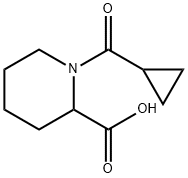 1-(Cyclopropylcarbonyl)-2-piperidine-carboxylic acid Structure
