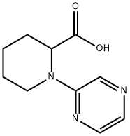 2-Piperidinecarboxylic acid, 1-(2-pyrazinyl)- Structure