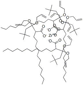 DIALLYLOXYNEOHEXYL ZIRCONIUM TRIDECANOATE Structure