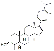 (3beta,5alpha)-4-methylstigmasta-7,24(28)-dien-3-ol  구조식 이미지