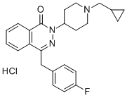 1(2H)-Phthalazinone, 2-(1-(cyclopropylmethyl)-4-piperidinyl)-4-((4-flu orophenyl)methyl)-, monohydrochloride Structure