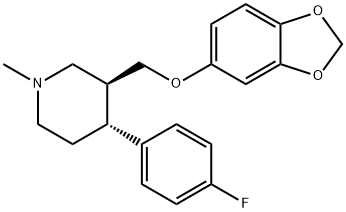 (3S,4R)-3-[(1,3-벤조디옥솔-5-일옥시)메틸]-4-(4-플루오로페닐)-1-메틸피페리딘 구조식 이미지
