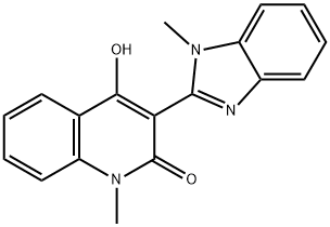 4-Hydroxy-1-methyl-3-(1-methyl-1H-benzimidazol-2-yl)-2(1H)-quinolinone Structure