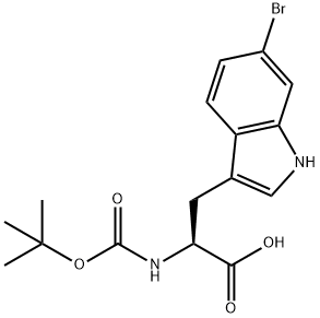 Boc-6-bromo-DL-tryptophan Structure