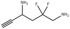 2,2-difluoro-5-hexyne-1,4-diamine Structure