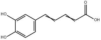 2,4-펜타디엔산,5-(3,4-디하이드록시페닐)-(9CI) 구조식 이미지