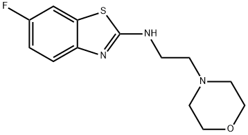 6-Fluoro-N-(2-morpholin-4-ylethyl)-1,3-benzothiazol-2-amine 구조식 이미지