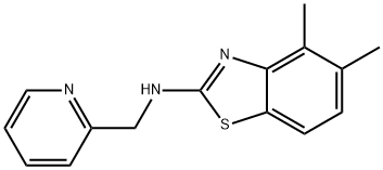 4,5-Dimethyl-N-(pyridin-2-ylmethyl)-1,3-benzothiazol-2-amine 구조식 이미지