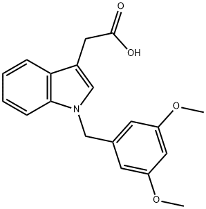 [1-(3,5-Dimethoxybenzyl)-1H-indol-3-yl]acetic acid 구조식 이미지