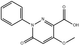4-Methoxy-6-oxo-1-phenyl-1,6-dihydropyridazine-3-carboxylic acid Structure