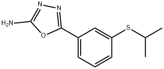 5-[3-(isopropylthio)phenyl]-1,3,4-oxadiazol-2-amine 구조식 이미지