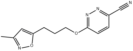 6-[3-(3-Methylisoxazol-5-yl)propoxy]pyridazine-3-carbonitrile 구조식 이미지