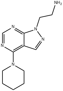[2-(4-Piperidin-1-yl-1H-pyrazolo[3,4-d]pyrimidin-1-yl)ethyl]amine Structure