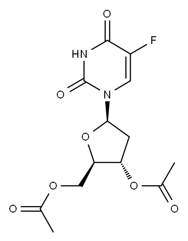 3',5'-DI-O-ACETYL-5-FLUORO-2'-DEOXYURIDINE Structure