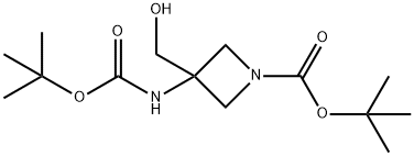 1-BOC-3-(BOC-AMINO)AZETIDINE-3-METHANOL Structure