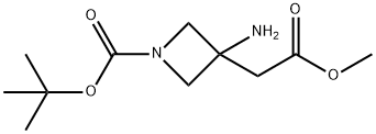 3-Azetidineacetic acid, 3-aMino-1-[(1,1-diMethylethoxy)carbonyl]-, Methyl ester Structure