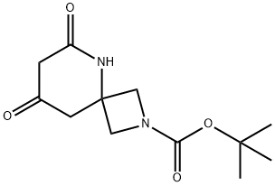 2,5-Diazaspiro[3.5]nonane-2-carboxylic acid, 6,8-dioxo-, 1,1-diMethylethyl ester Structure