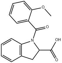 1-(2-methoxybenzoyl)-2,3-dihydro-1H-indole-2-carboxylic산 구조식 이미지