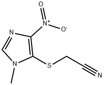 2-((1-Methyl-4-nitro-1H-imidazol-5-yl)thio)acetonitrile Structure